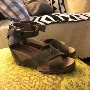 Sorel Joanie ankle strap wedge sandal